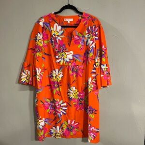 Jude Connally Orange Floral Long Sleeve Dress / shirt